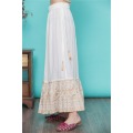 Woman Fashion Ethnic Styles Print Sets Kurtas Cotton India Pastoral Style Dress Costume Lady Top And Skirt