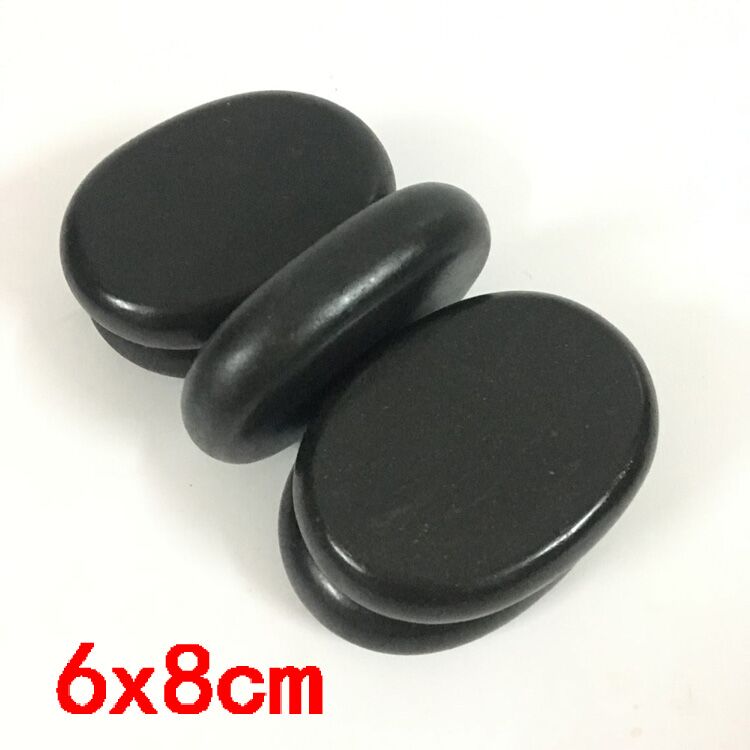 2pcs/lot Natural Energy Massage Stone Set Hot SPA Rocks Basalt Stone 8*8cm / 6*8cm Therapy Stone Pain Relief Health Care Tool