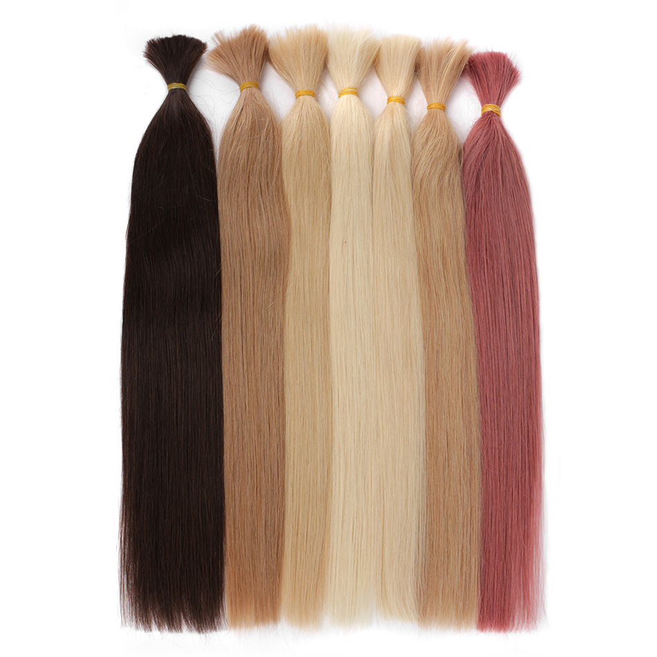 Russia Remy silky Straight Bulk Human Hair For Braiding Bundles 100g No Wefts 18" to 26inch Bulk Hair