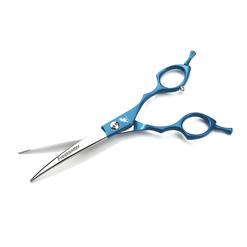 6.5 inch pet hairdressing scissors five-color pet scissors cutting Scissors double tail curved scissors