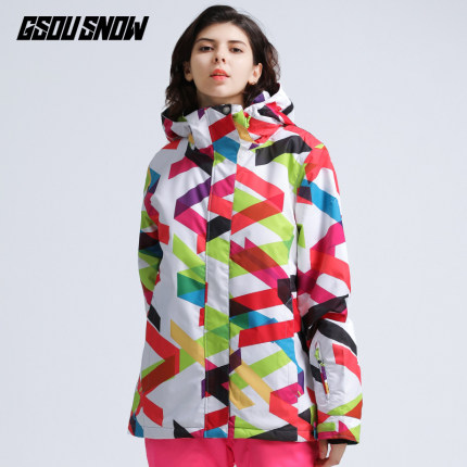 GSOU SNOW Women Ski Jacket Winter Clothing Snowboard Coat Female Windproof Waterproof Outdoor Sport Wear Super Warm Jacket New