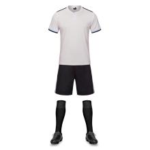 Polyester light grey color soccer jersey with split