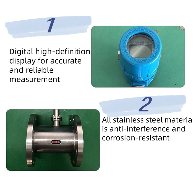 Thermal gas mass flowmeter