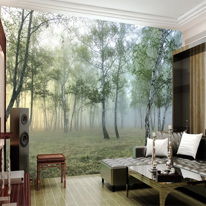 Green Forest 3D Nature Landscape Wallpaper Custom Size Bedroom Living Room Sofa Background Home Decor 3D Mural Wall Paper Roll