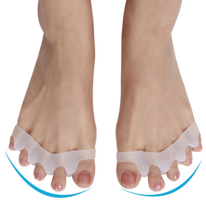 4 Holes Silicone Pedicure Foot Care Pedicure Tool for Legs Finger Toe Separator Divider Thumb Bunion Hallux Valgus Protector New