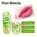 Natural Aloe Liquid Lipstick Moisturizing Moisture Waterproof Non-Stick Cup Temperature Change Lip Gloss Transparent Lip TSLM1