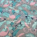 160cm*50cm Flamingo glasses cotton fabric DIY bedding quilting apparel dress patchwork fabric kids handwork curtain decor cloth