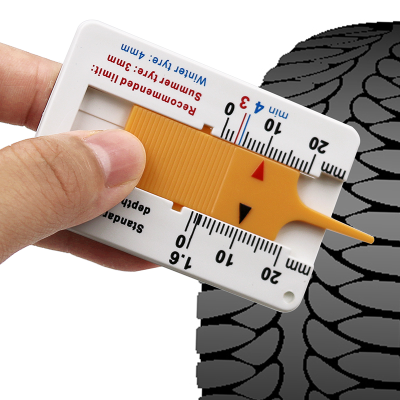 0-20mm Auto Car Tyre Tread Depthometer Depth Indicator Gauge Gage Motorcycle Trailer Van Wheel Measure Tool Measrement Supplies