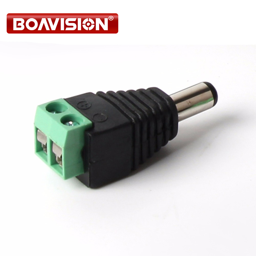 5.5/2.1mm DC Connector CCTV UTP Cable Power Plug Adapter Cable DC/AC 2/Camera Video Balun Connector