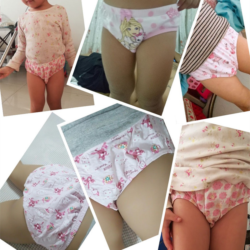 5 Pcs/Lot Girls Underwears Lovely Rabbits Cartoon Children Underwear Cotton Panties For Girls 2-14Y Kids Briefs Daughter Panties