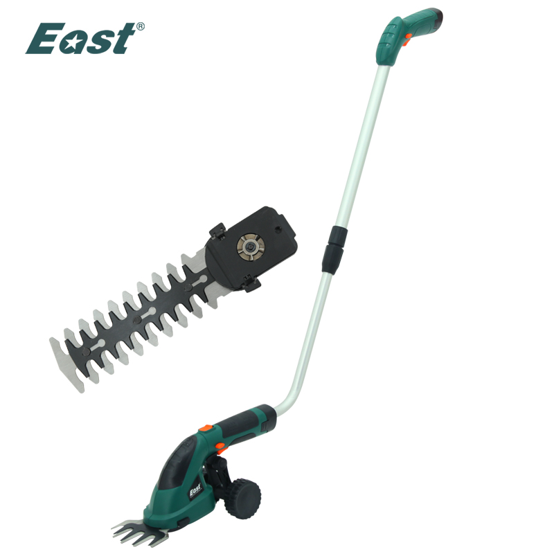 East 7.2V Li-ion Cordless Hedge Trimmer Grass Trimmer 2 in 1 Lawn Mower Garden Pruning Shears ET1511