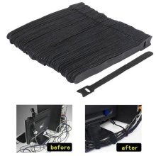 50pcs Data Cable Tie Nylon Hook Loop Cable Wiring Harness Cable Fastener Marker Straps Power Wire Management