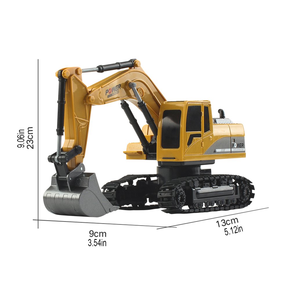 2.4G 6 Channel 1:24 RC Excavator Toy RC Engineering Car Alloy And Plastic Excavator RTR For Kids Christmas Gift