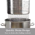 64Quart Stainless Steel Stock Pot with Basket