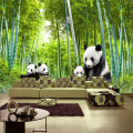 Custom 3D Photo Wallpaper Green Bamboo Forest Panda Poster Picture Wall Mural Living Room Sofa TV Background Decoration Painting