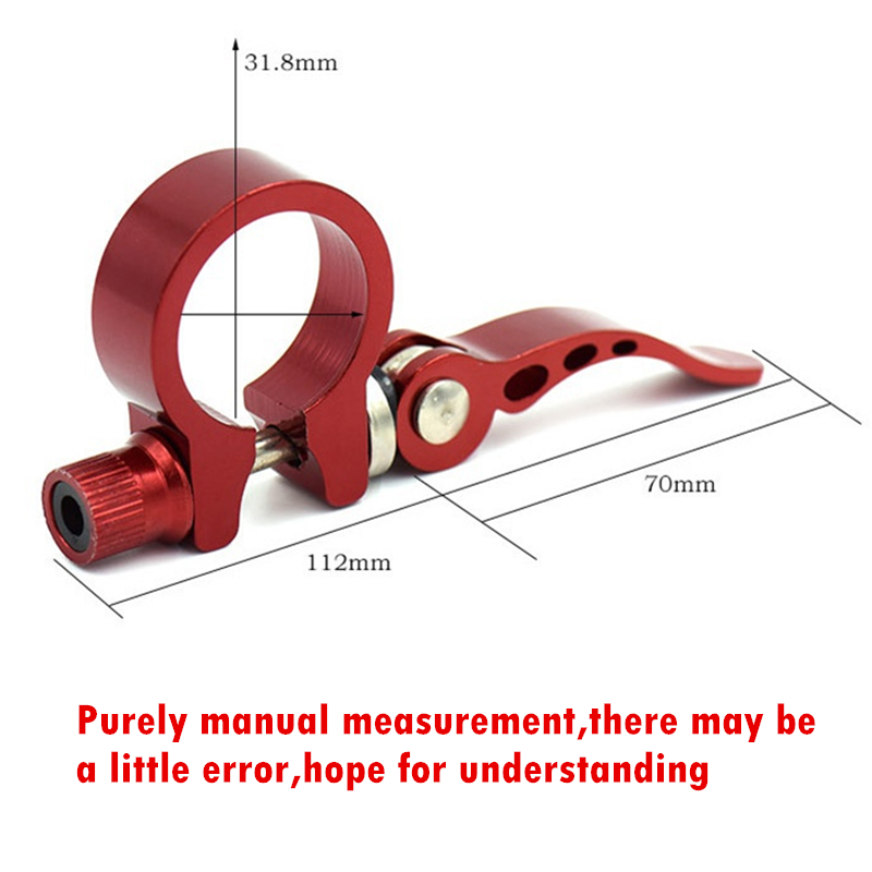 31.8mm Aluminum Alloy Bicycle Seatpost Clamp MTB Road Bike Saddle Seat Post Clamp Quick Release Seatpost Clams Cycling Tube Clip