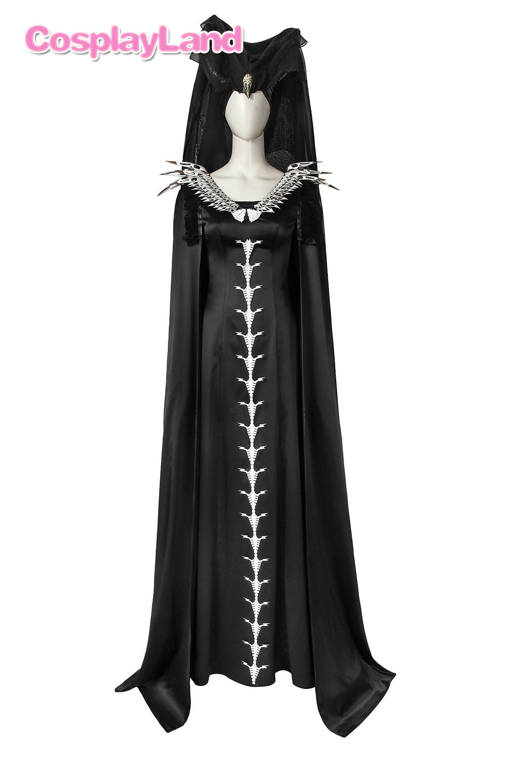 Maleficent Costume Hot Movie Cosplay Mistress of Evil Carnival Halloween Skull Dress Maleficent Horns Angelina Jolie Outfit
