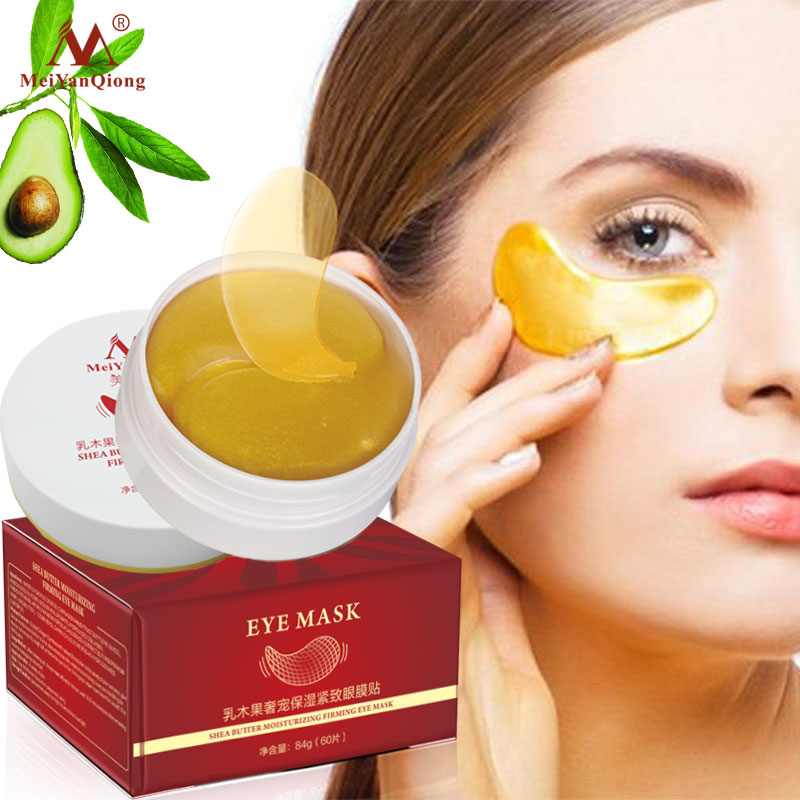 Shea Butter Moisturizing Firming Gold Collagen Eye Mask Face Care Sleep Mask Eye Patches Anti Dark Circles Skin Care Whitening