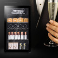 95L Ice Bar Home Small Living Room Office Tea Wine Cabinet Single Transparent Glass Refrigerator Cold Storage Refrigerator