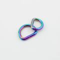 50pcs 25mm 20mm Opened D ring Rainbow round edge alloy metal round edge d-ring non welded