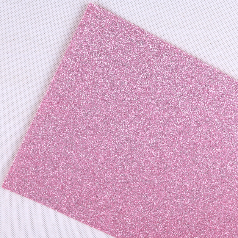Nanchuang 1.4mm Thickness Glitter Colorful Non Woven Felt Fabric For Home Decoration Pattern Sewing Doll&Crafts Material 20x15cm
