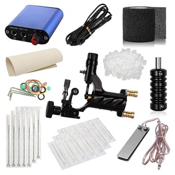 Tattoo Kits Rotary Tattoo Machine Kit Professional Tattoo Gun with Tattoo Needles Disposable Tattoo Tips Tattoo Power Supply Kit