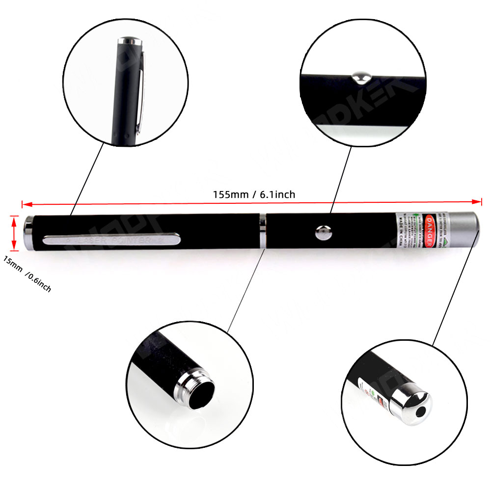 Laser Pointer 5mW 532nm Green Red Purple Lasers Pen Presenter Remote Lazer Single Point No Battery