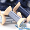 Hand-embroidered embroidery thread / silk thread / wrapped silk silk embroidery thread / hand-embroidered spool / quiet ink blue