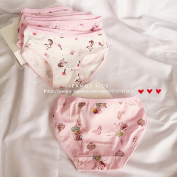 4Pcs Lot Baby Girl Panties Kids Underwear Children's Briefs Cartoon Design Shorts Dancing ZL32