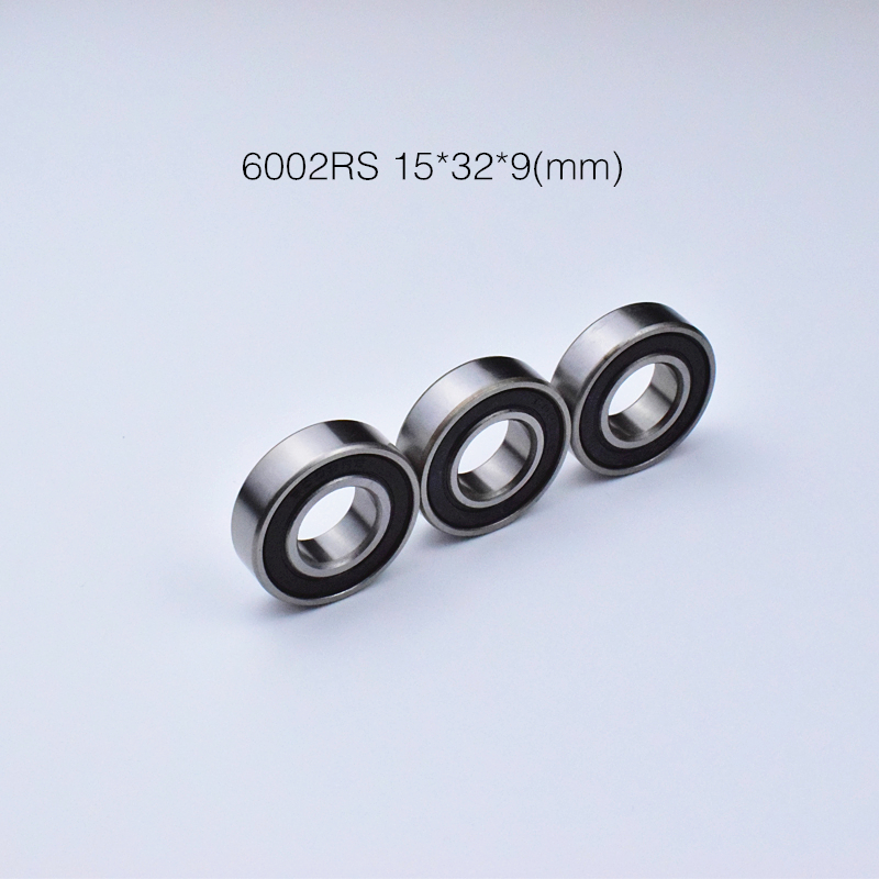 6002RS 15*32*9(mm) 1Piece bearing ABEC-5 rubber sealing bearings 6002 6002RS chrome steel deep groove bearing