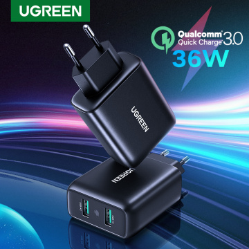 Ugreen USB Charger Quick Charge 3.0 36W Fast Charger Adapter QC3.0 Mobile Phone Chargers for iPhone Samsung Xiaomi Redmi Charger