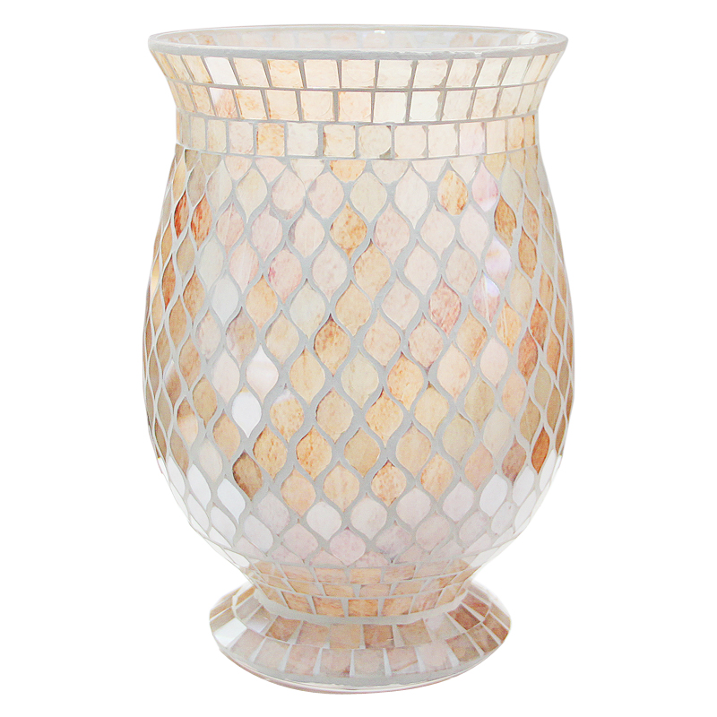 2020 Big Bully Flower Vase Flower Vase Shell Mosaic Tile Vase Handmade Living Room Decor Gift Table Jar Gold Mother of Pearl 22