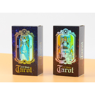 50Sets/Lot Holographic Tarot Board Game 78 PCS/Set Tarot Cards Game English Edition Tarot Board Game For Family