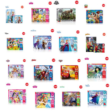 Disney Puzzle 200 Pieces Children's Adult Puzzle Early Education Paper Marvel Frozen Toy Mickey Spiderman Birthday Gift