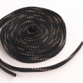 Insulation Braided Cable Sleeves 10M 15mm Black+Gold Wire Protection PET Nylon High Density Expandable Braided Cable Sleeves