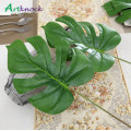 1Pc Large Vivid Plastic Artificial Palm tree Monstera leaf greenery plant branch flores Home wedding decoration tropical Leaves