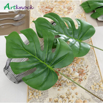 1Pc Large Vivid Plastic Artificial Palm tree Monstera leaf greenery plant branch flores Home wedding decoration tropical Leaves