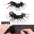 36pcs Automotive Plug Terminal Remove Tool Set Key Pin Car Electrical Wire Crimp Connector Extractor Kit Accessories