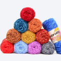 5pcs=500g Cotton Chenille Yarn Velvet Yarn Texturized Polyester Blended Yarn Suggest Needle 4MM-5MM Wholesale