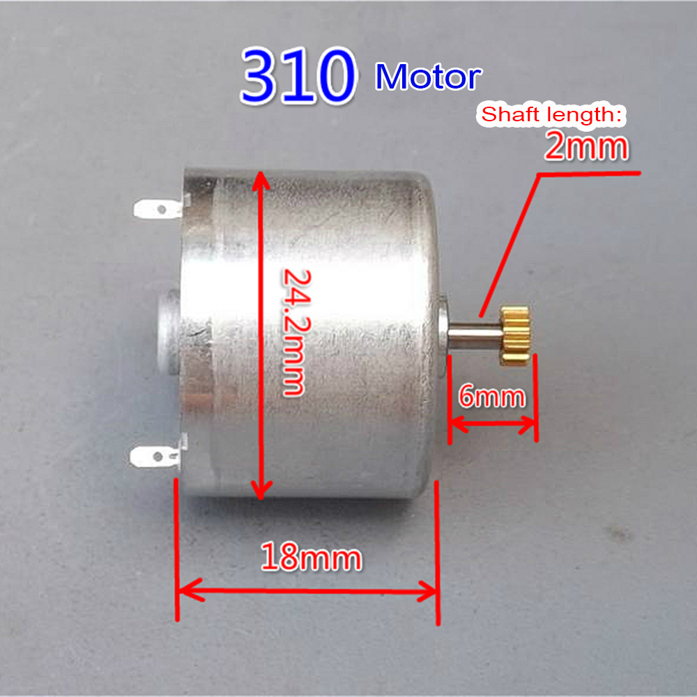 Micro Round 17mm 24mm Electric Motor 020 310 DC Motor 1.5V-6V 3.7V High Speed Mini Motor for Solar Energy Power Supply Model