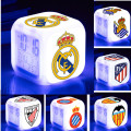 La Liga Football Team/Club LED Alarm Clock Digital Watch Athletic Soccer Club 7 color Chaning clock Children Xmas Gifts Toy