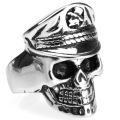 Factory Outlet Distressed navy skull finger ring