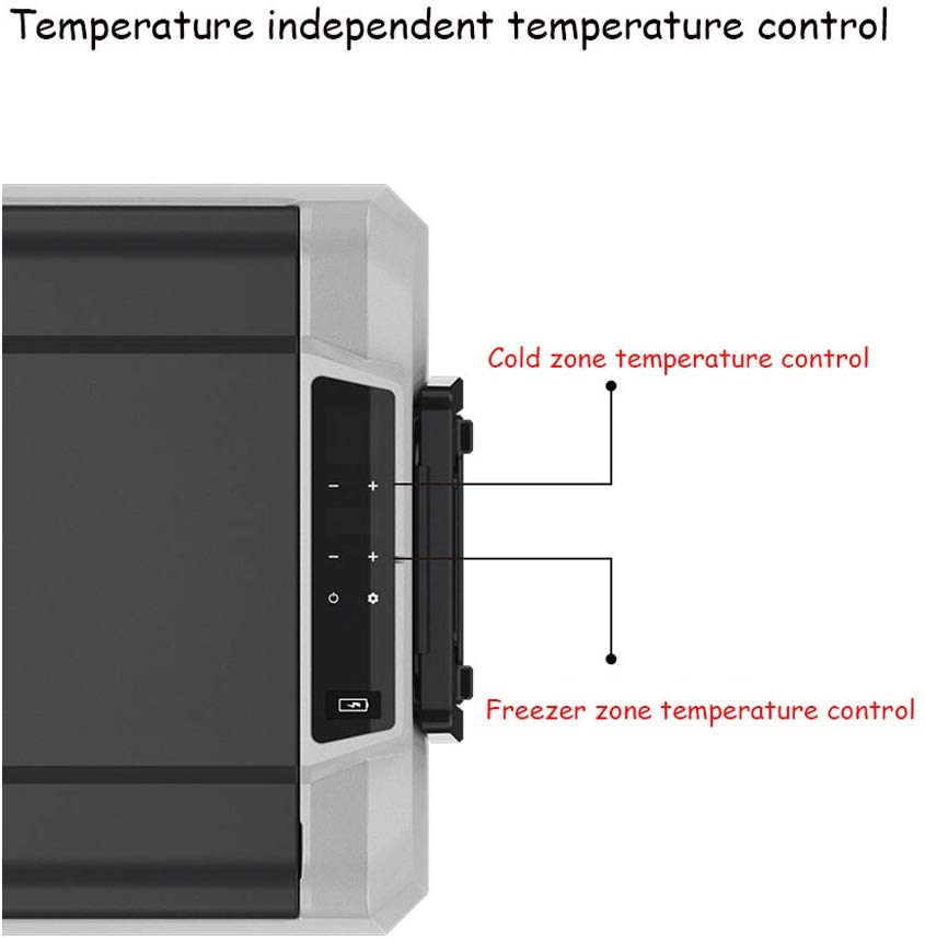 Portable Ice Cream Freezer 12V 24V 220V Dual Use Dual Zone Car Truck Fridge Refrigerator Freezer with APP Control