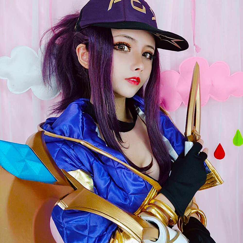 LOL KDA Akali Sword Weapons Cosplay Costume Props Accessories Sickle and Dagger Set