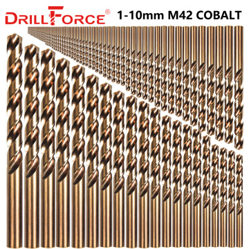Drillforce 91PCS 1-10MM M42 8% Cobalt Drill Bit Set,HSS-CO Drill Set, for Drilling on Hardened Steel, Cast Iron &Stainless Steel