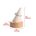 Bamboo Beige Fingertip Oblique Cone Ring Display Stand Case Ring Holder Jewelry Display Stand Ring Showcase Storage