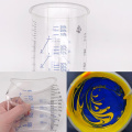50pcs Disposable Clear Graduated Plastic Mixing Cups For Paint Uv Resin Epoxy 20 Oz 600ml Measuring Ratios