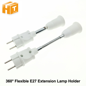 Lamp Holder Converters 360 Degrees Flexible E27 to EU Plug Extended Lamp Base