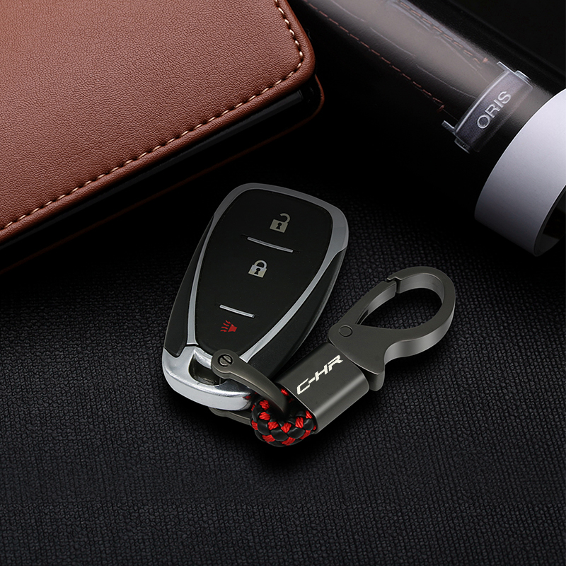 1Pcs car keychain metal leather key chain Car Interior Decoration For toyota CHR 2018 2019 2020 Car Keychain Accessories