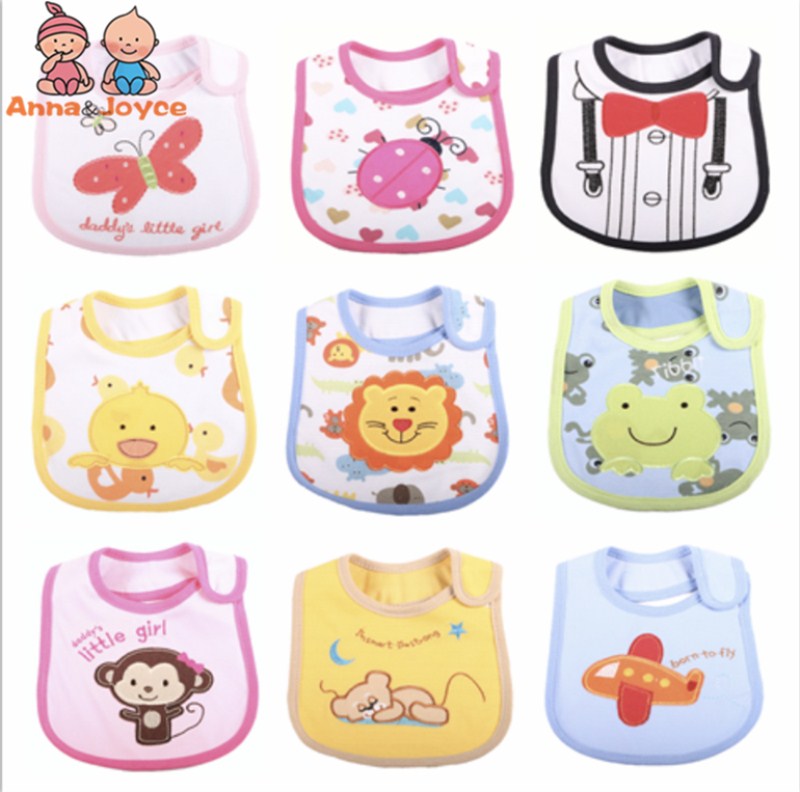 5pcs Bibs Baby Bib Bandana Baberos Carter Scarf Embroidery Cute Cartoon Waterproof Infant Burp Cloths